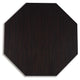 Ashley Chloe Cocktail Coffee Table | 40’’ Octagon Dark Espresso Brown Wood BM327420