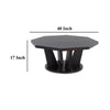 Ashley Chloe Cocktail Coffee Table | 40’’ Octagon Dark Espresso Brown Wood BM327420