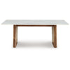 Ashley Wrenn Cocktail Coffee Table | Marble | Rectangular 48’’ Brown Wood BM327427