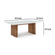 Ashley Wrenn Cocktail Coffee Table | Marble | Rectangular 48’’ Brown Wood BM327427