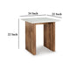 Ashley Wrenn Side End Table | Marble Top | 24’’ Rectangular Brown Mango Wood BM327428
