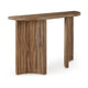Ashley Anny Sofa Console Table | Curved Plinth Base | 52" Brown Oak Wood