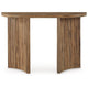 Ashley Anny Sofa Console Table | Curved Plinth Base | 52’’ Brown Oak Wood BM327430