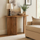 Ashley Anny Sofa Console Table | Curved Plinth Base | 52" Brown Oak Wood
