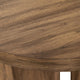 Ashley Anny Side End Table | Round Curved Plinth 24’’ Warm Brown Oak Veneer BM327431