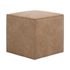 Accent Ottoman, 20 Inch, Square Cube Design, Plywood, Brown Finish