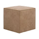 Accent Ottoman, 20 Inch, Square Cube Design, Plywood, Brown Finish