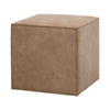 Accent Ottoman 20 Inch Square Cube Design Plywood Brown Finish BM327436