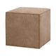 Accent Ottoman 20 Inch Square Cube Design Plywood Brown Finish BM327436