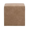 Accent Ottoman 20 Inch Square Cube Design Plywood Brown Finish BM327436