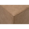Accent Ottoman 20 Inch Square Cube Design Plywood Brown Finish BM327436
