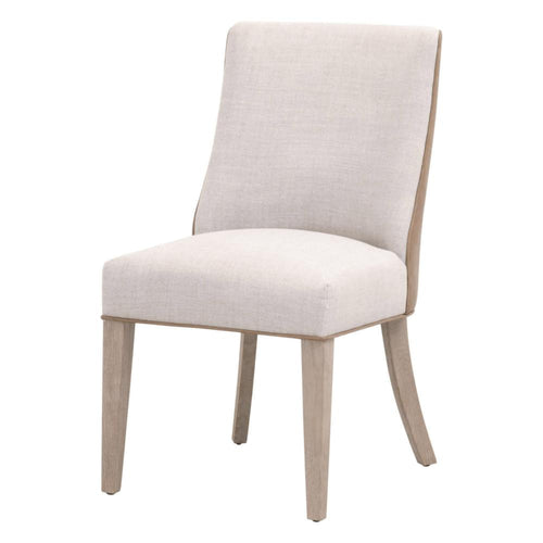 Ray Dining Chair Set of 2, Dual Tone Design, Ash Wood, Natural Gray