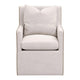 Ray Dining Armchair w Caster Wheels Ashwood Plush White Throw Pillow BM327446