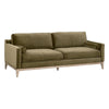 Kit Sofa, 86 Inch, Smooth Textured Design, Oak Wood, Brown Finish