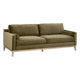 Kit Sofa, 86 Inch, Smooth Textured Design, Oak Wood, Brown Finish