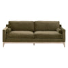 Kit Sofa 86 Inch Smooth Textured Design Oak Wood Brown Finish BM327448