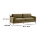 Kit Sofa 86 Inch Smooth Textured Design Oak Wood Brown Finish BM327448