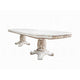 Antoine Dining Table, Carved Double Pedestal, 94-136 Inch, Pearl White
