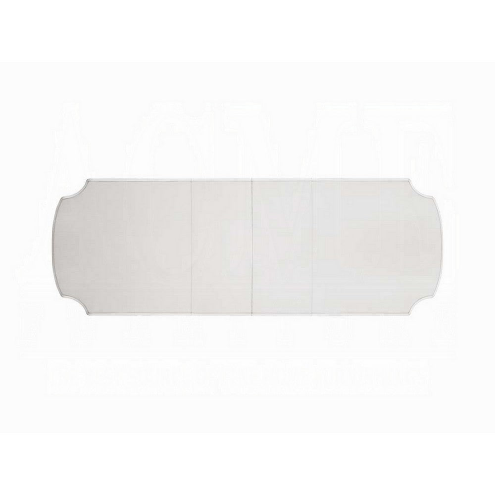 Antoine Dining Table, Carved Double Pedestal, 94-136 Inch, Pearl White
