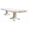Antoine Dining Table, Double Pedestal, 84-120 Inch Antique Pearl White