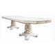 Antoine Dining Table, Double Pedestal, 84-120 Inch Antique Pearl White