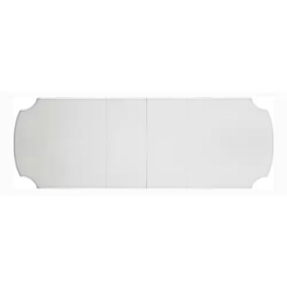Antoine Dining Table, Double Pedestal, 84-120 Inch Antique Pearl White