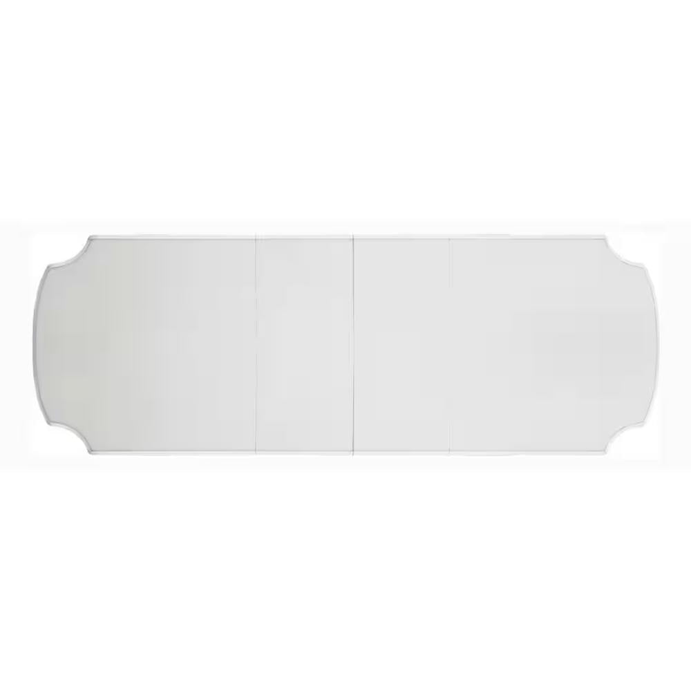 Antoine Dining Table Double Pedestal 84-120 Inch Antique Pearl White BM327546