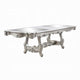 Bowe Dining Table 90-114 Inch Mirrored Top Champagne Silver Wood BM327550