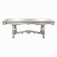 Bowe Dining Table 90-114 Inch Mirrored Top Champagne Silver Wood BM327550