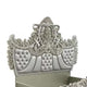 Dove King Bed Beige Faux Leather Victorian Carved Champagne Gold BM327553