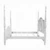 Auri Twin 4 Poster Princess Bed Classic Arched Headboard White Wood
