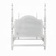 Auri Twin 4 Poster Princess Bed Classic Arched Headboard White Wood