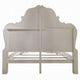 Ally California King Bed Decorative Carved Inlay Bone White Wood