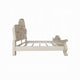 Ally King Bed Decorative Carved Accent Inlay Bone White Wood Silver