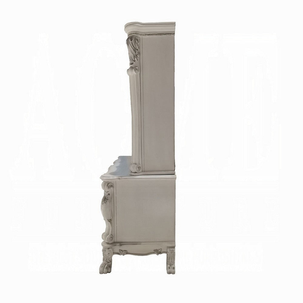Ally Computer Desk and Hutch Victorian Classic Bone White 88 Inch BM327570