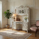Ally Computer Desk and Hutch, Victorian Classic Bone White, 88 Inch