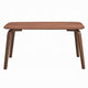 Kinni Dining Table Walnut Brown Wood Bent Legs Rectangular 59 Inch BM327582