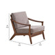 Liama Accent Chair Light Brown Fabric Soft Cushioning Brown Wood BM327584