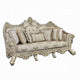 Mas Ornate Sofa, 7 Accent Pillows, Classic Champagne Gold and Beige