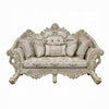 Mas Ornate Loveseat 5 Accent Pillows Beige and Champagne Gold BM327592