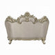 Mas Ornate Loveseat 5 Accent Pillows Beige and Champagne Gold BM327592