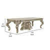 Mas Dining Table Classical Carved Design Champagne Gold 110 Inch BM327593