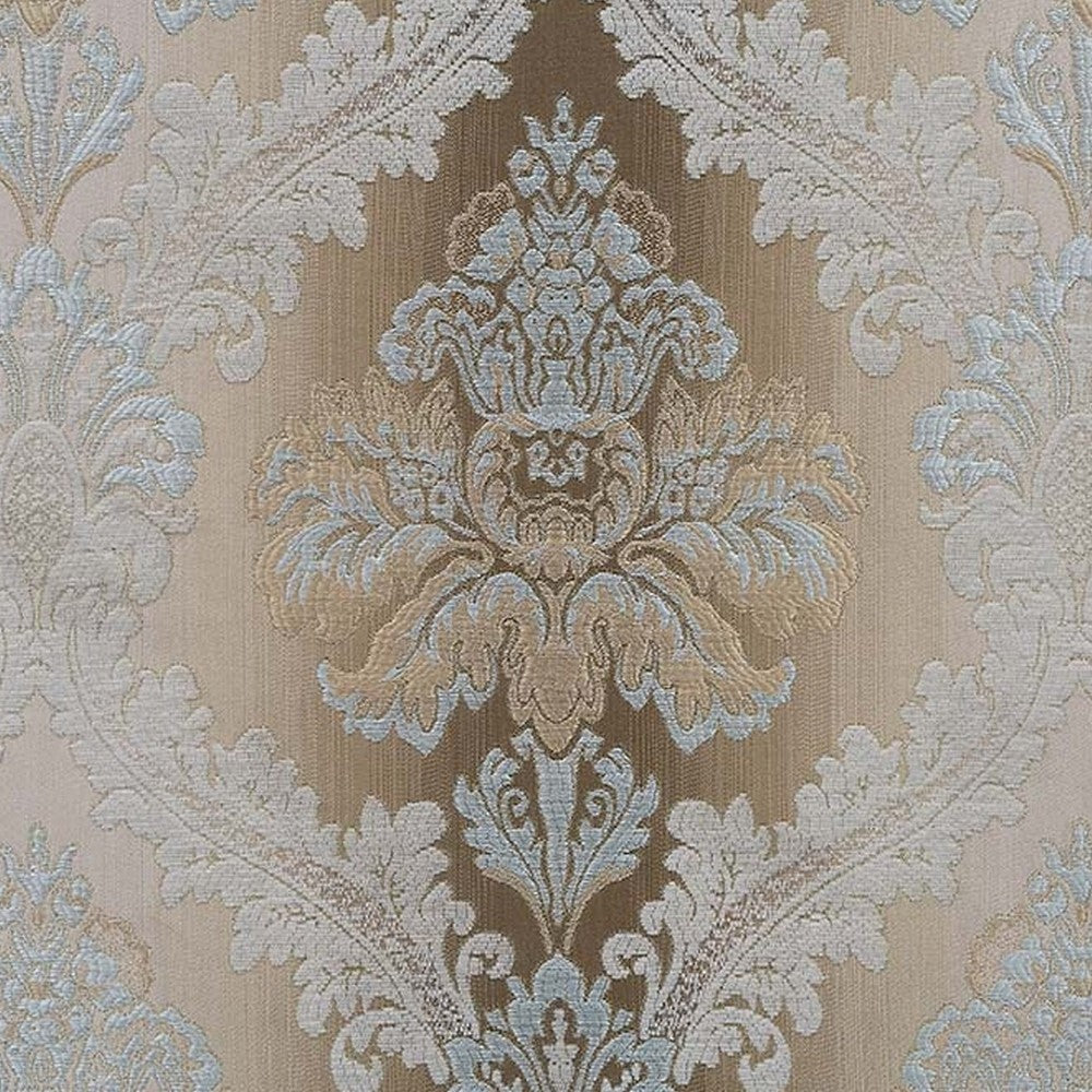 Esen Ornate Loveseat 5 Accent Pillows Gold Tufted Brown Velvet BM327595