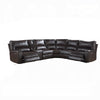 Saley Power Motion Sectional Sofa, Dark Brown Faux Leather 133 Inch