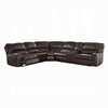 Saley Power Motion Sectional Sofa Dark Brown Faux Leather 133 Inch BM327619