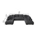 Cloe U Sectional Sofa 3 Accent Pillows Gray Linen Fabric 149 Inch BM327621