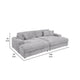 Liny 2pc Sectional Sofa Daybed Set 4 Throw Pillows Light Gray Velvet BM327622