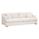 Dev Sofa, 92 Inch, 2 Square Throw Pillows, Smooth Texture Snow White