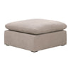 Lyra Ottoman, 40 Inch, Gray Smooth Texture Design, Solid Birch Wood