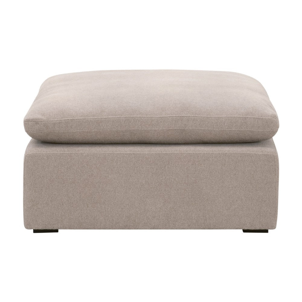 Lyra Ottoman 40 Inch Gray Smooth Texture Design Solid Birch Wood BM327645